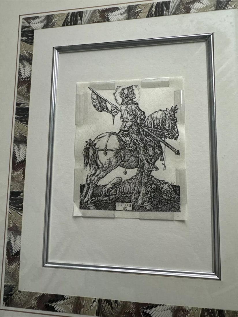 Albrecht Dürer Saint George on Horseback, 1505-1508: Albrecht DürerSt. George on Horseback, 1505-1508.Engraving4 1/4 × 3 1/4 inIn the late 15th and early 16th centuries, Albrecht Dürer’s extensive work in printmaking helped transform the medium int