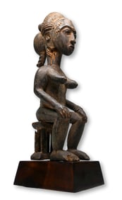 A Baule Female Queen Mother Sculpture