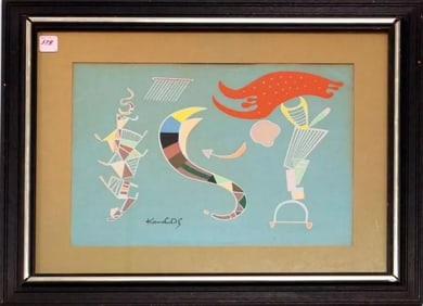 The Arrow by WASSILY KANDINSKY Antique Serigraph