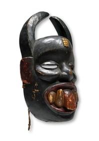 A Horned Ibibio Mask