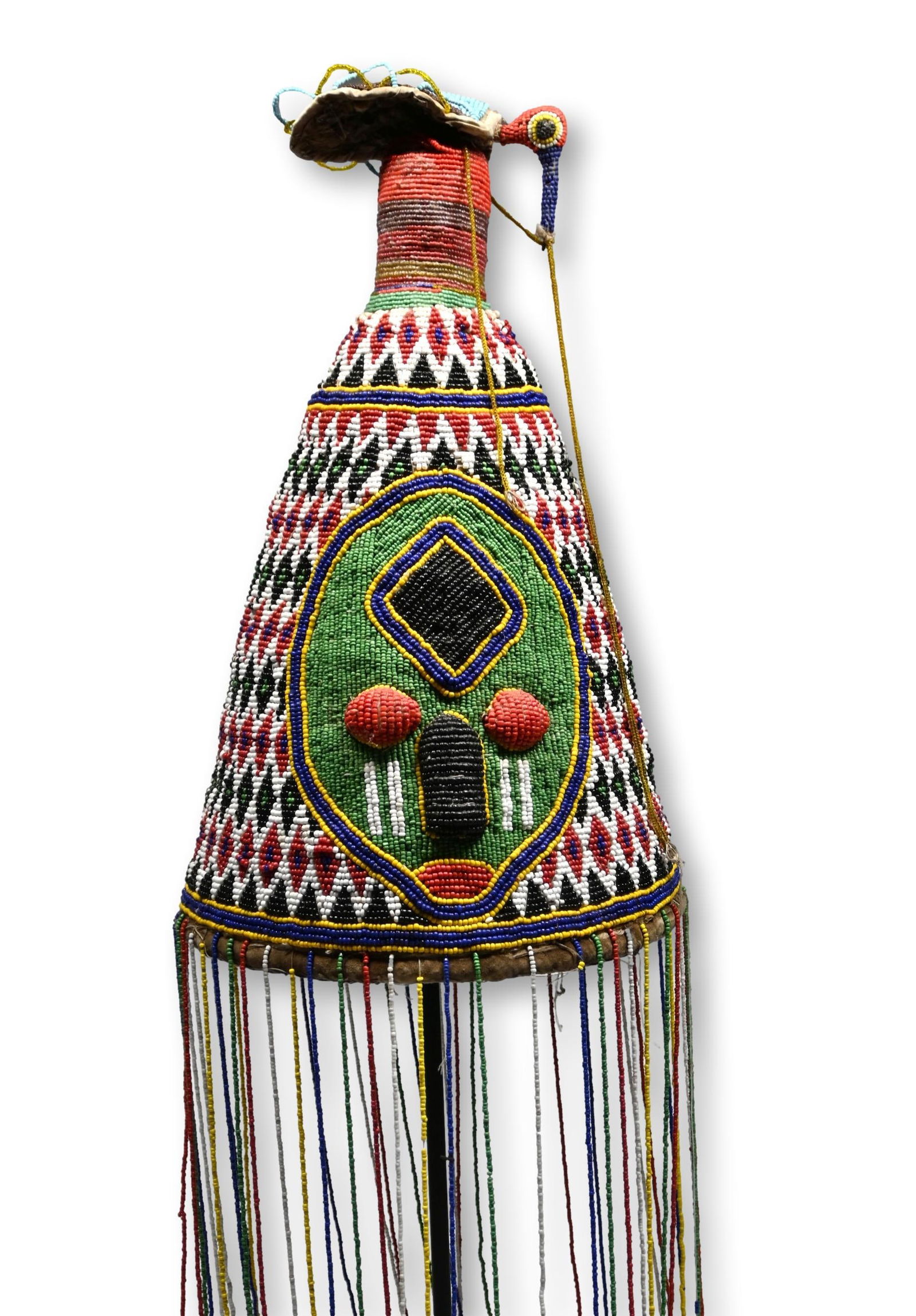 A Yoruba Beaded Crown with Avian Finial (1 of 5)