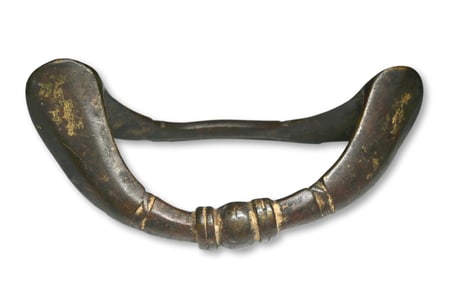 Old Senufo Bronze Boat Shaped Anklet