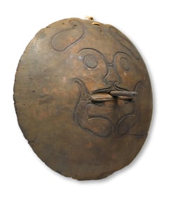 Old Dayak Wooden Rice Pot Lid