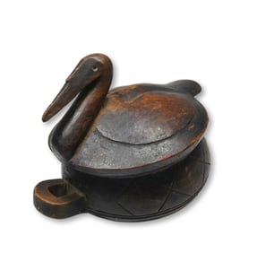Lovely Lozi Lidded Container with Avian Motif