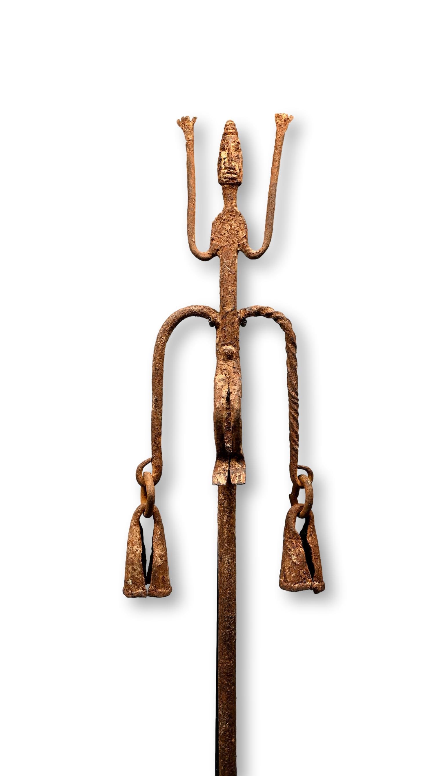 A Dogon Ritual Staff with Nommo figure Ex Cohen Collection (1 of 6)