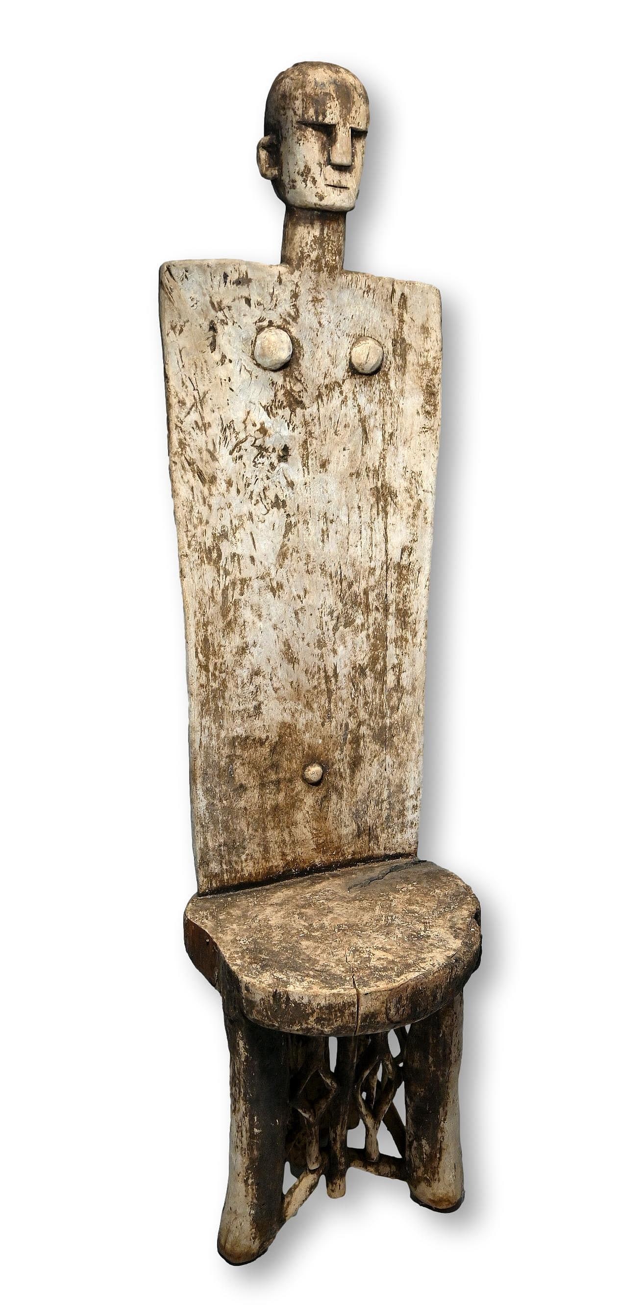 A Doe High Back Throne Stool Ex Friar Biggane (1 of 5)