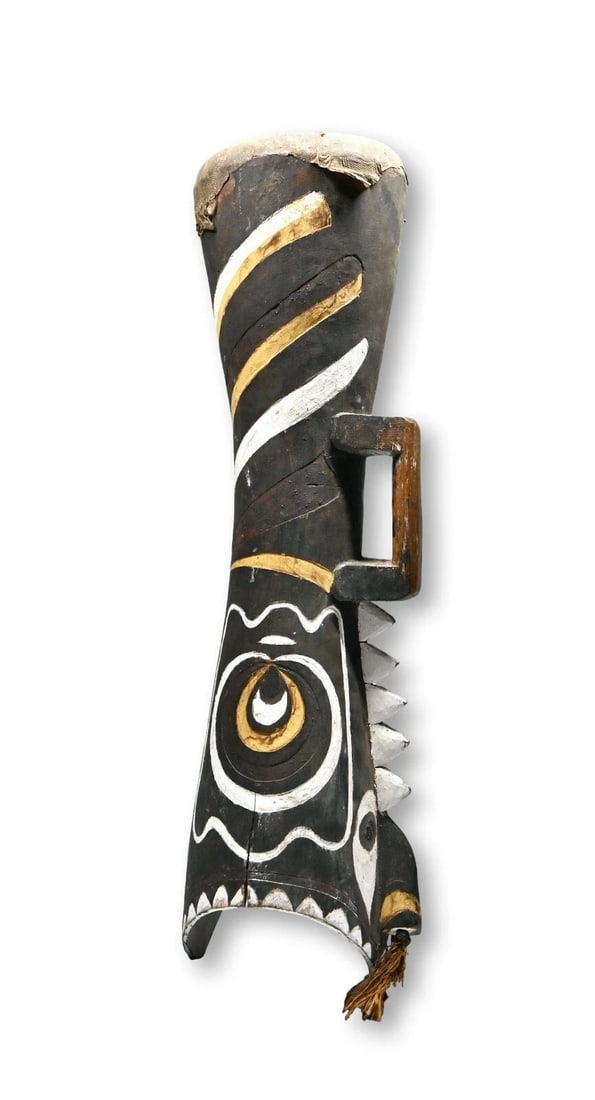 A Gogodala Ceremonial Painted Drum Ex Ken Brown (1 of 9)