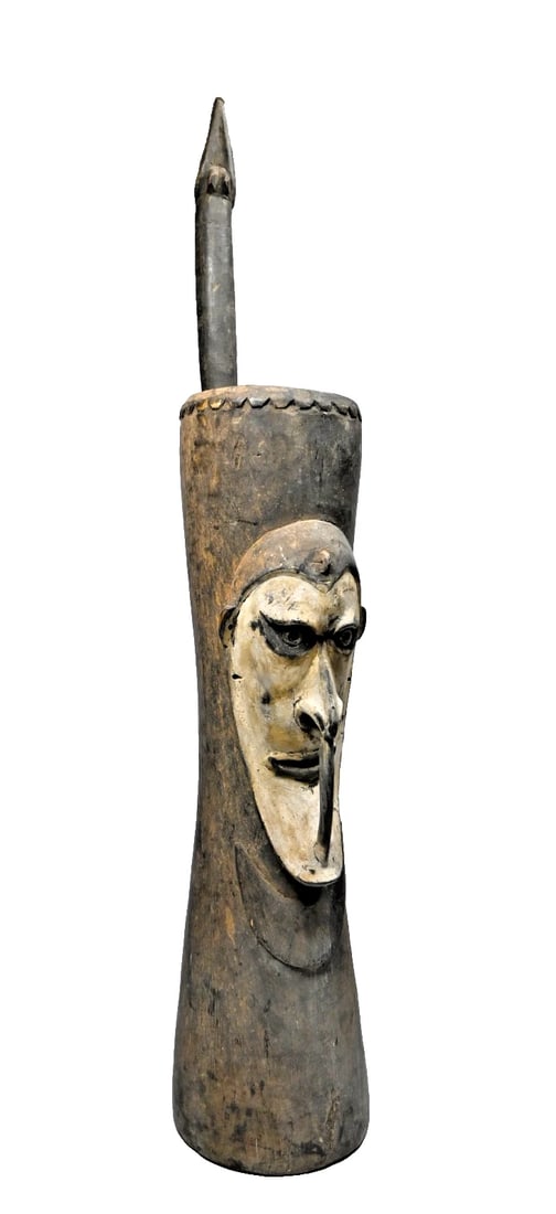 A Latmul Djiki Water Drum w/ Mask Face (1 of 10)
