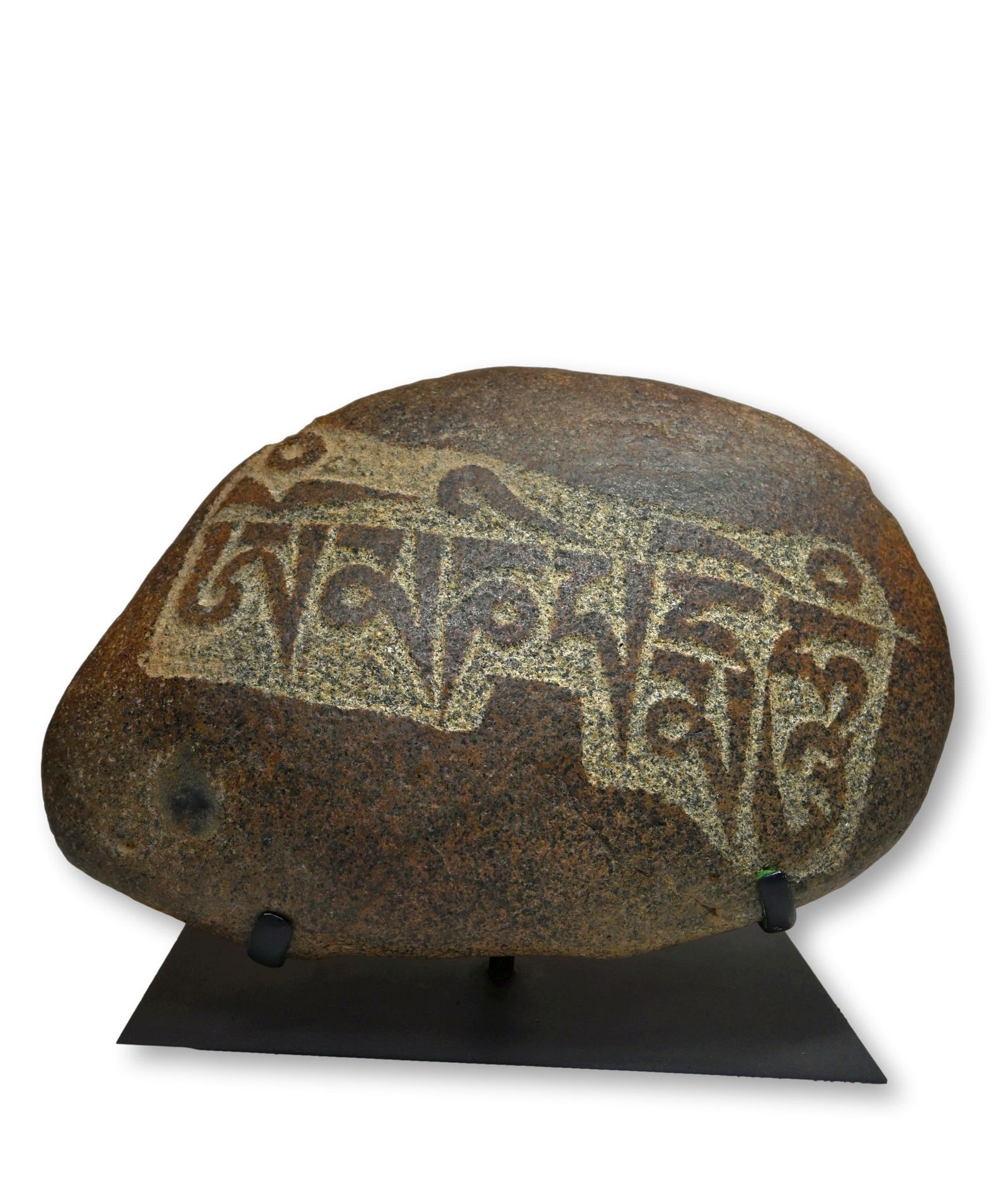 A Huge Mani Padme Buddhist Stone from Nepal (1 of 2)