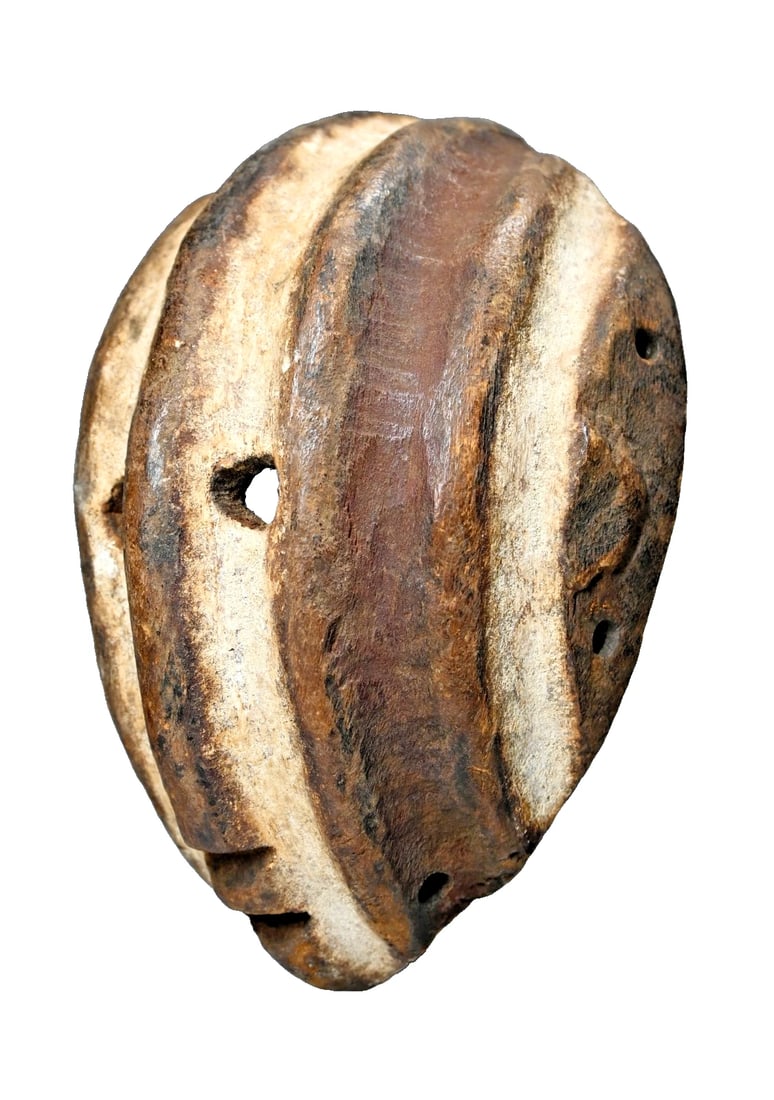 Mbole African Mask with Contrasting Linear Designs (1 of 4)