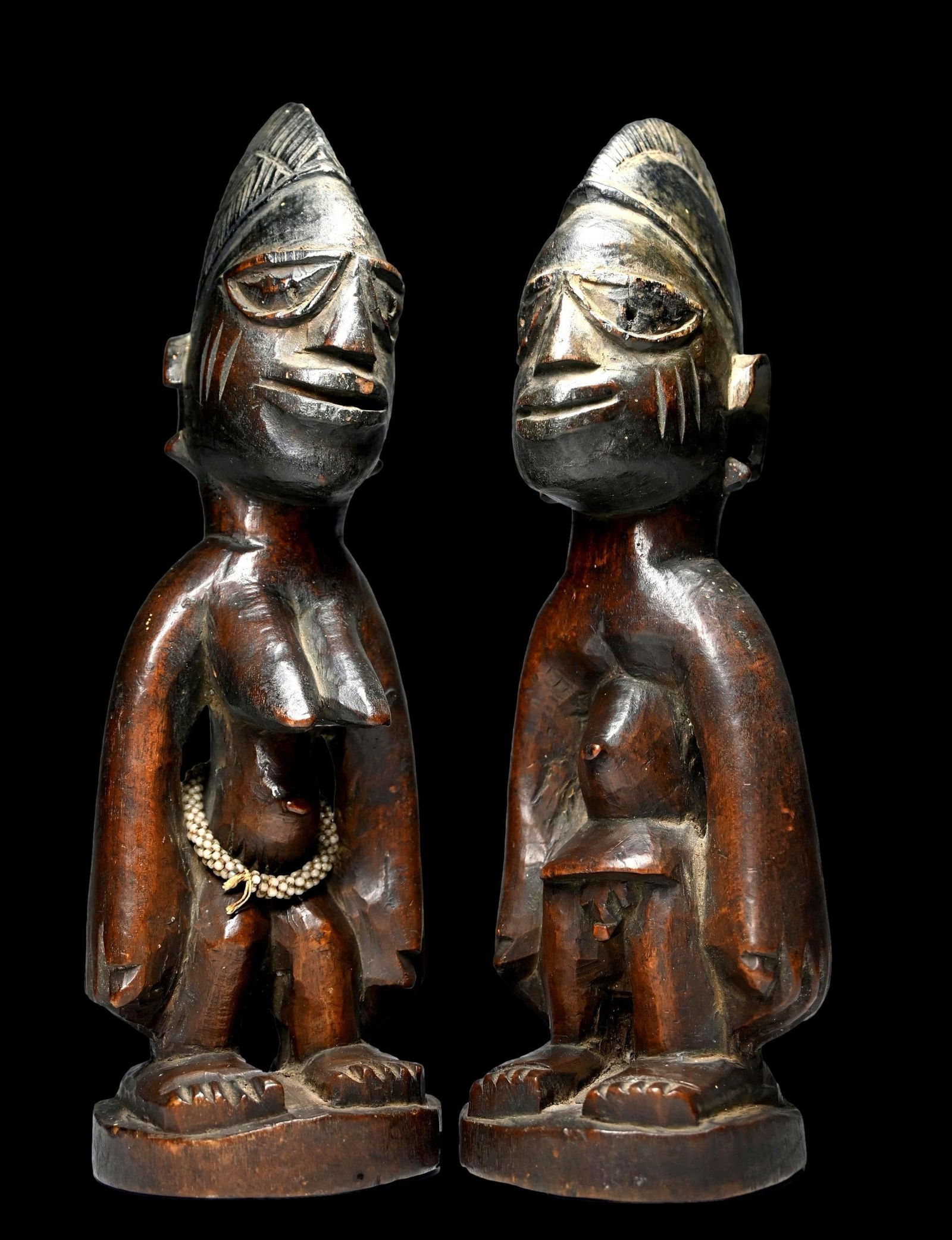 A Male & Female pair of Yoruba Ibeji Twin Effigy (1 of 4)