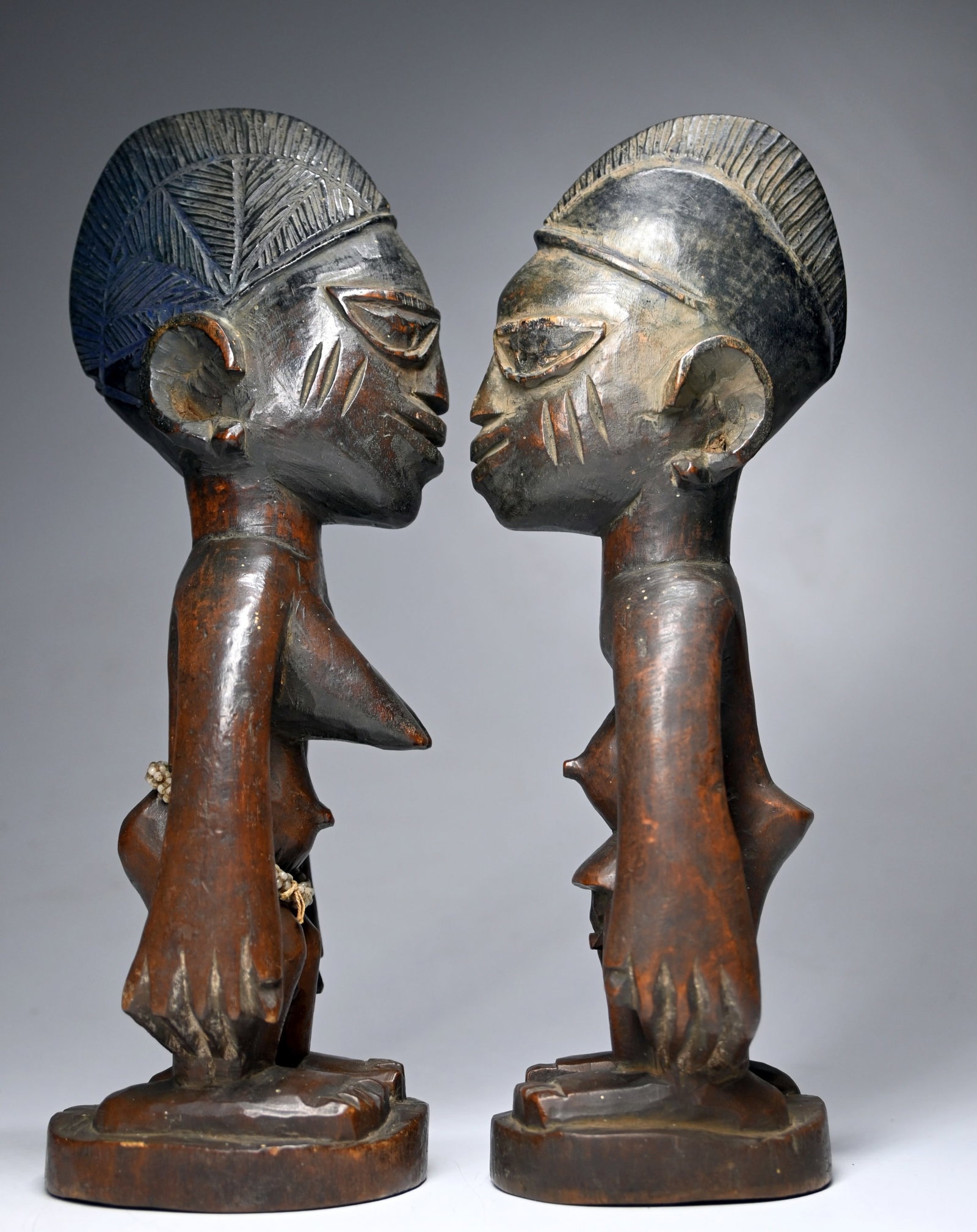 A Male & Female pair of Yoruba Ibeji Twin Effigy - 2