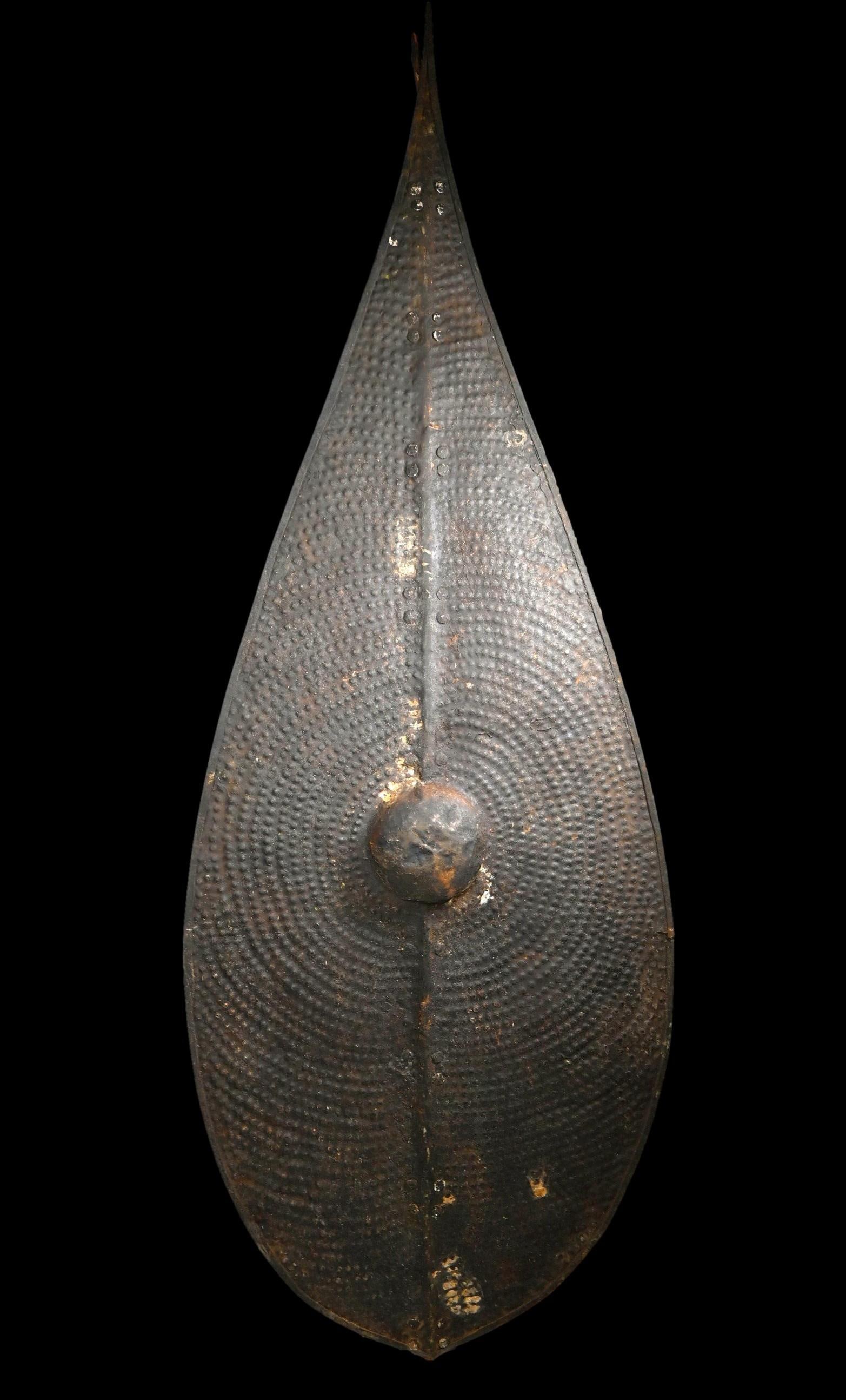 A Dinka Tear Drop Shaped Metal Shield (1 of 4)
