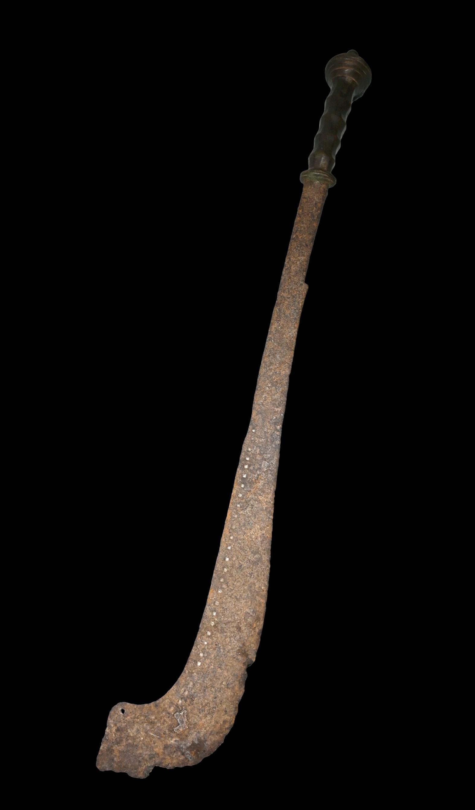 A Fine Old Yoruba Sword with Bronze Handle (1 of 6)
