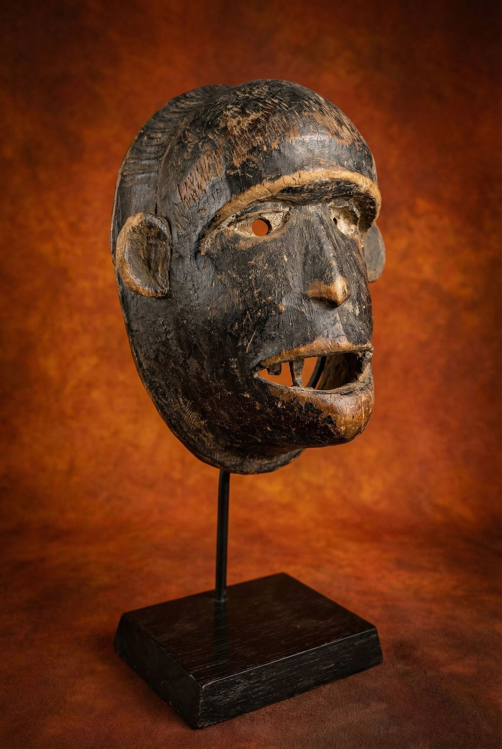 Old Makonde Miniature African Mask (1 of 6)