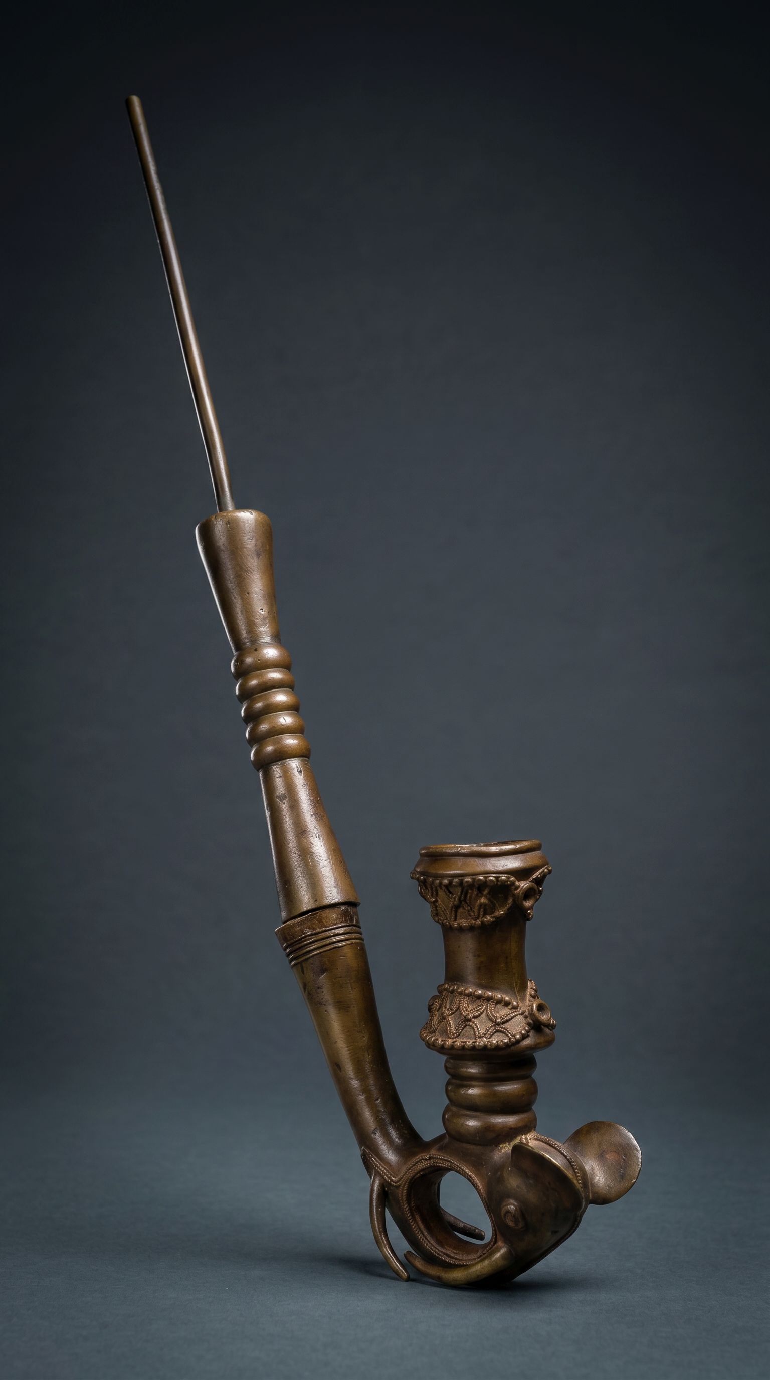 A Bamun Bronze Elephant Pipe (1 of 5)