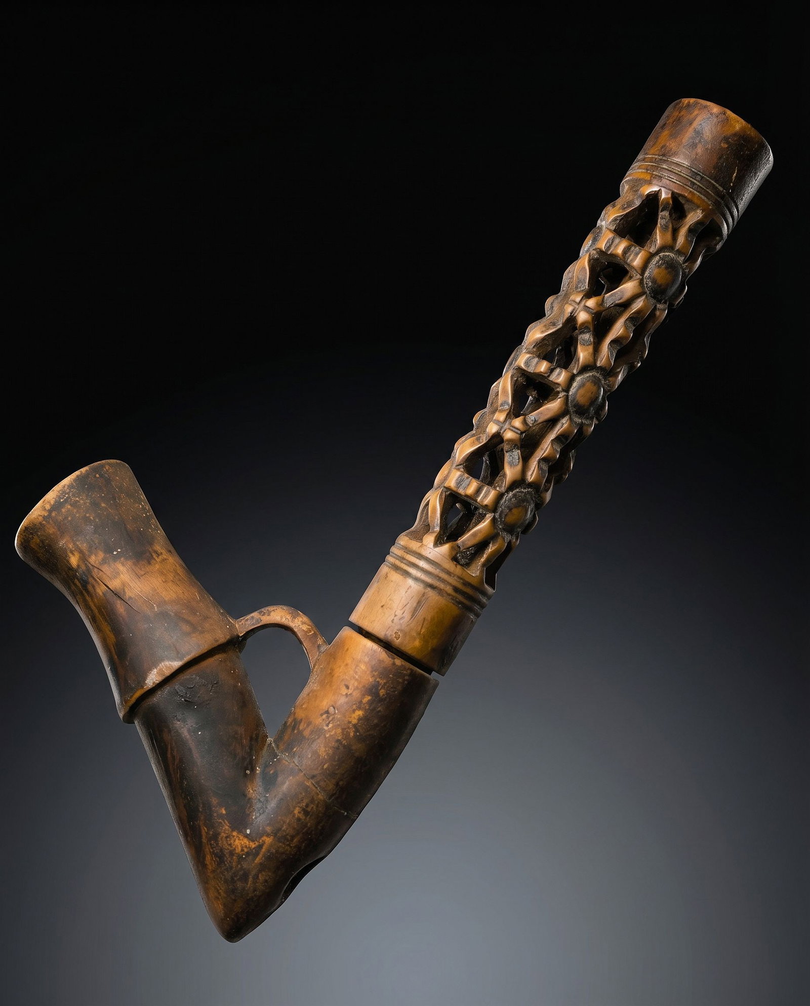 A Fine Bamun Wooden Pipe (1 of 1)