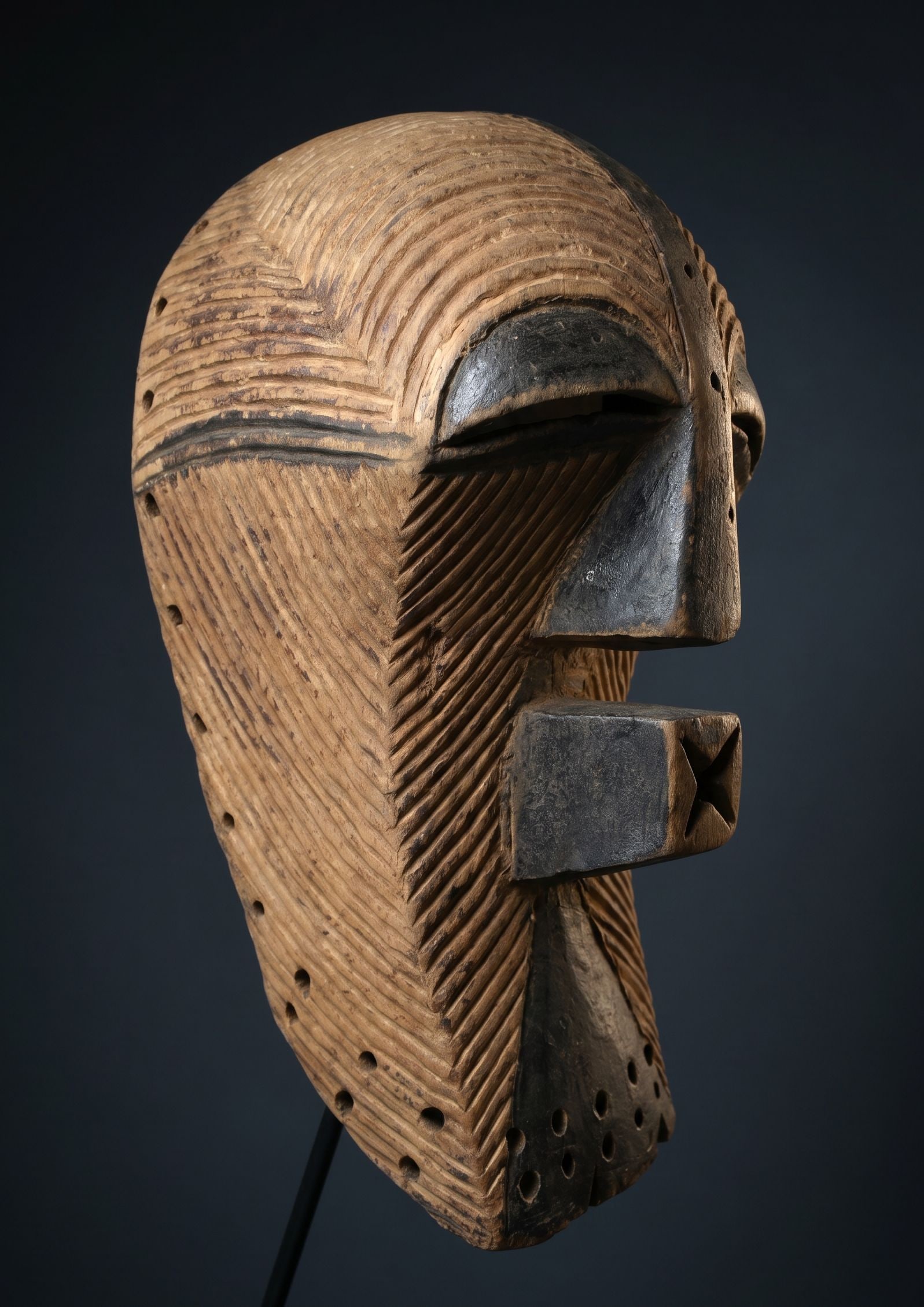 A Songye Kifwebe Female Ceremonial mask (1 of 1)