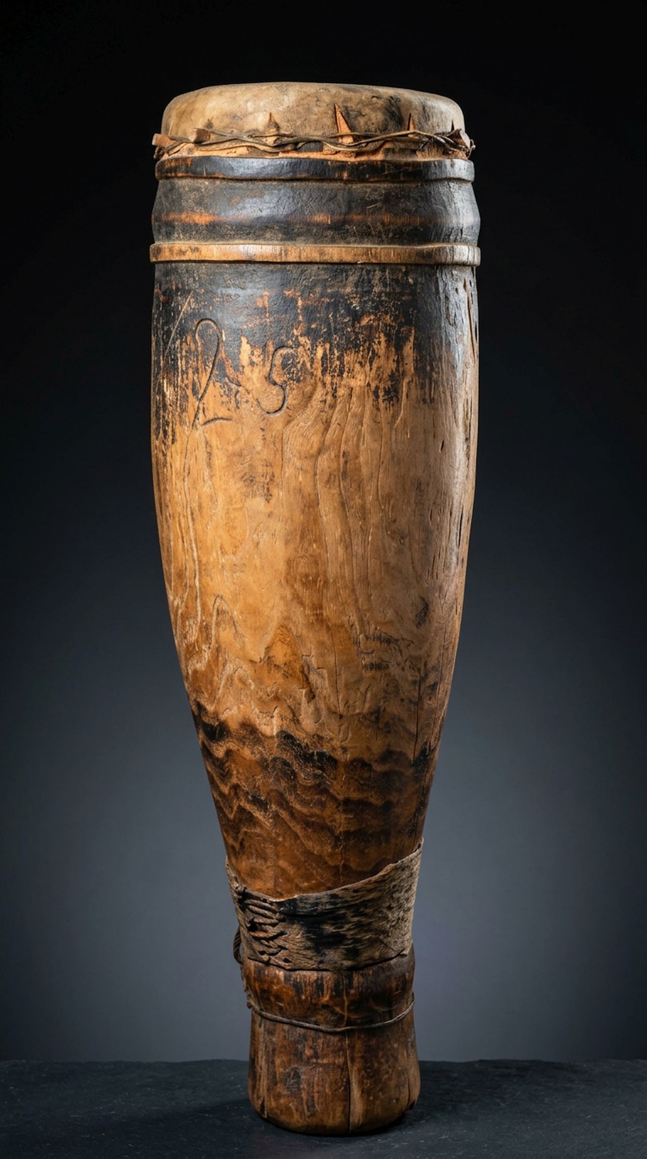 A Large Luba Ceremonial Drum Field Collected (1 of 1)