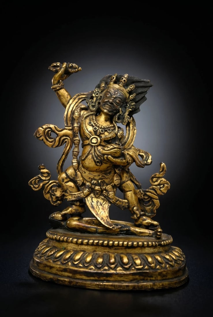 Antique Vajrapani Sino Tibetan Bronze Sculpture (1 of 5)