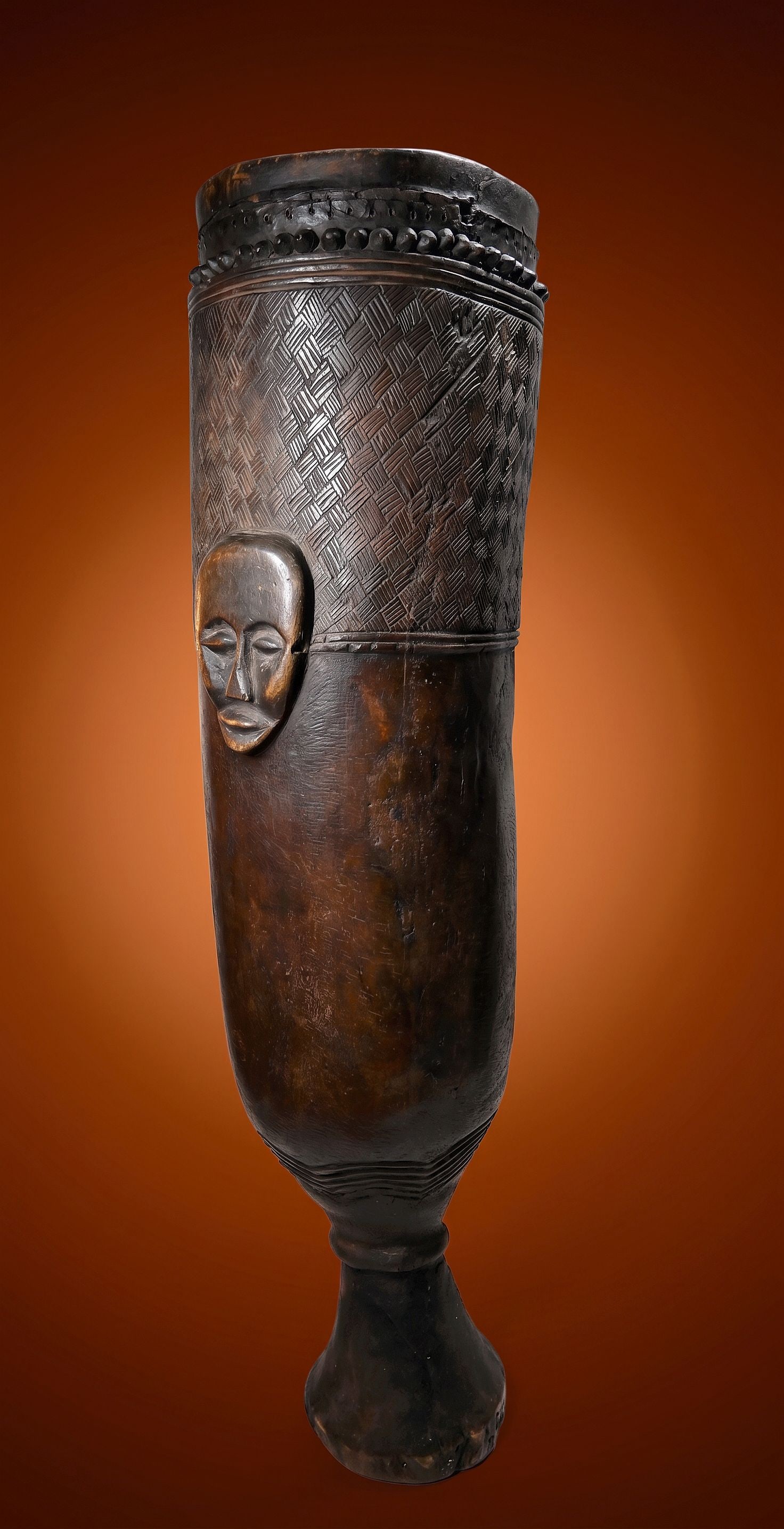 A Fine Old Kuba Lele Ceremonial Drum (1 of 8)