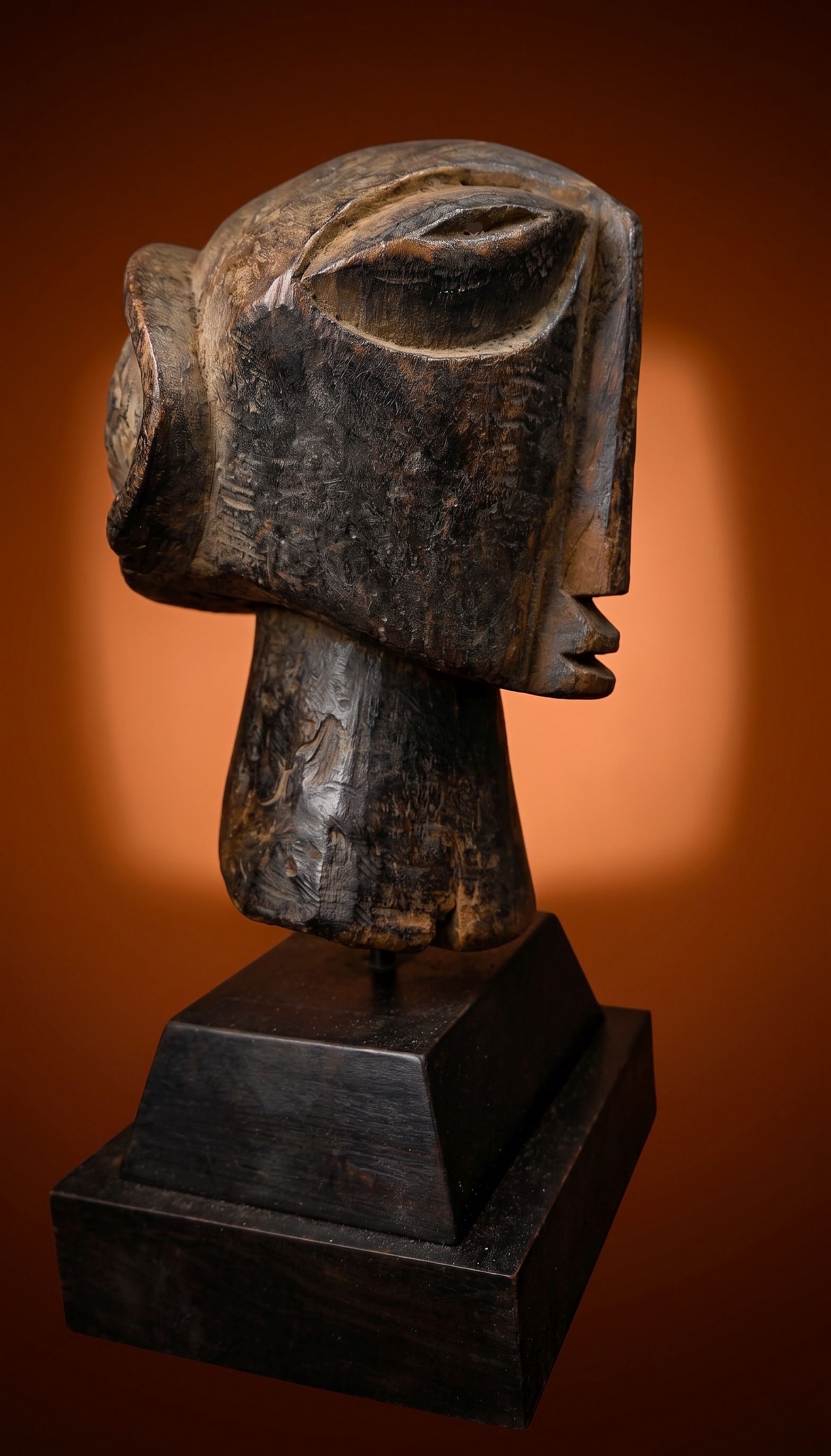 A Luba Carved Head Sculpture (1 of 9)