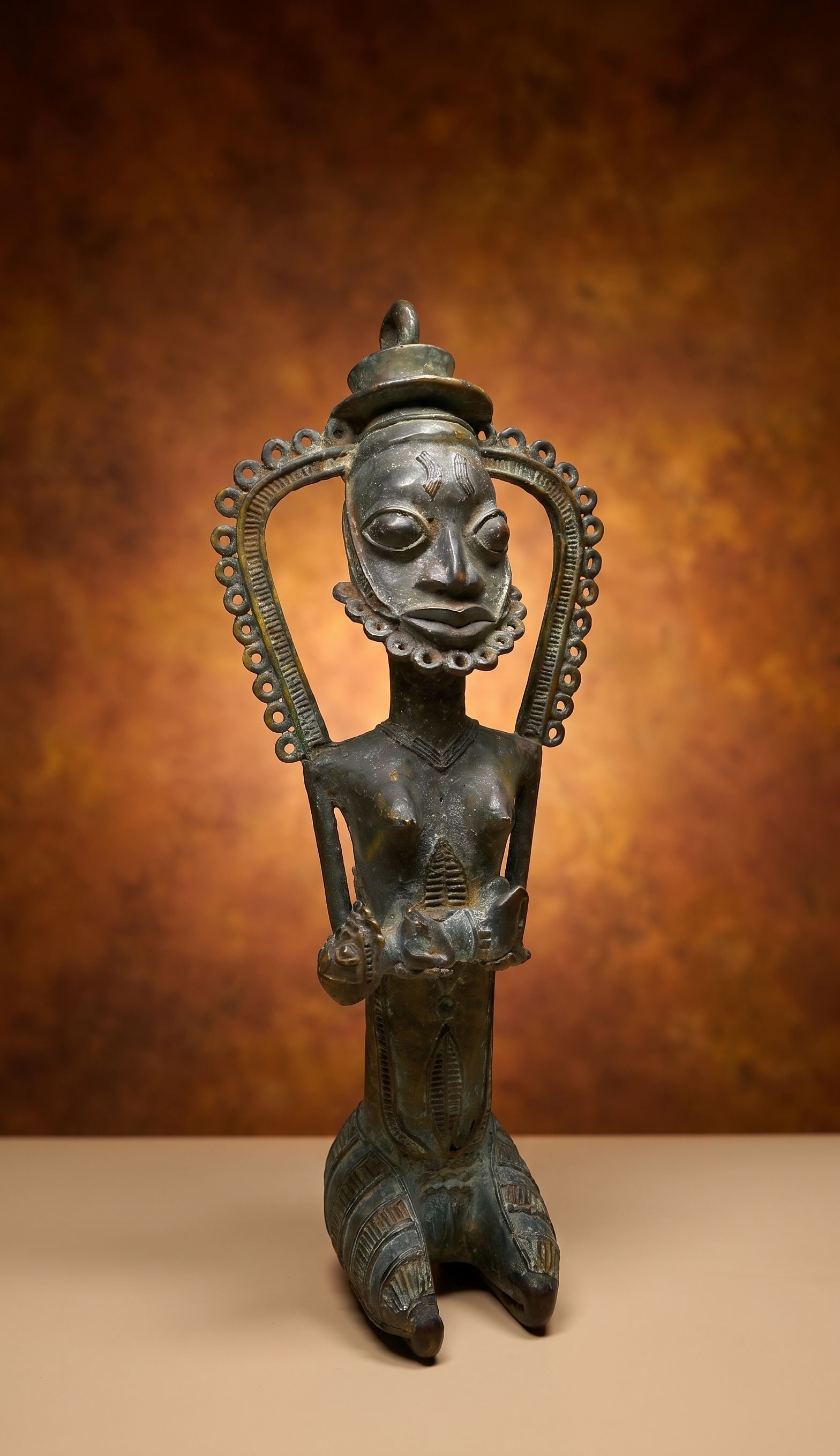 A Yoruba Bronze Maternity Sculpture (1 of 5)