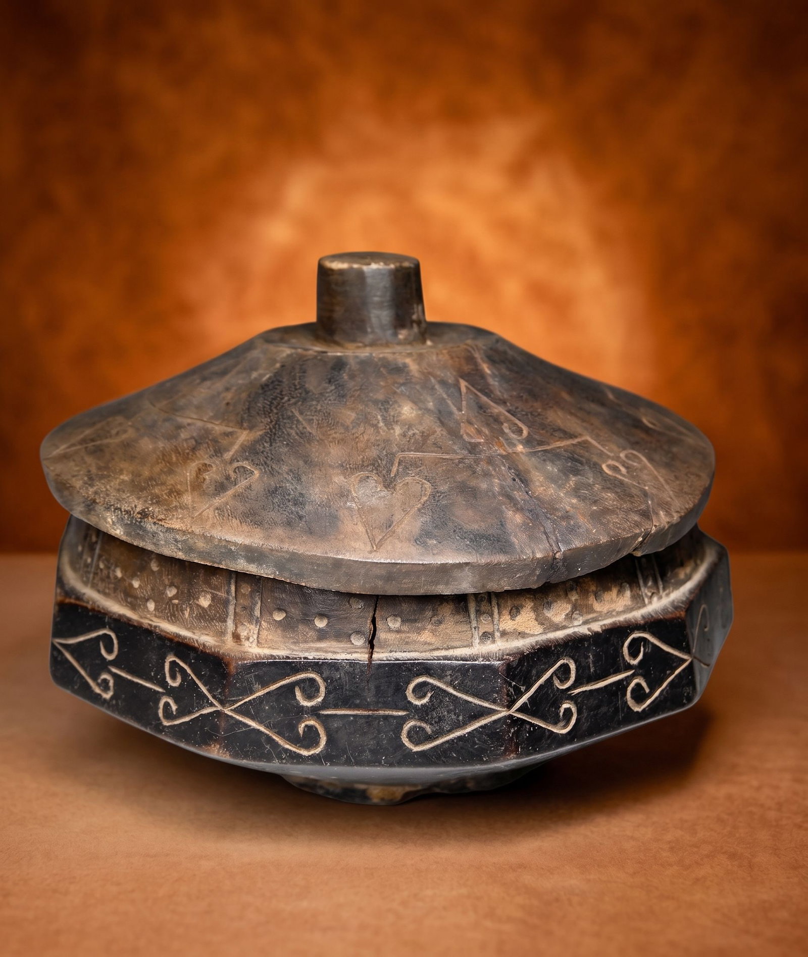 Antique Lozi Wooden Container (1 of 5)