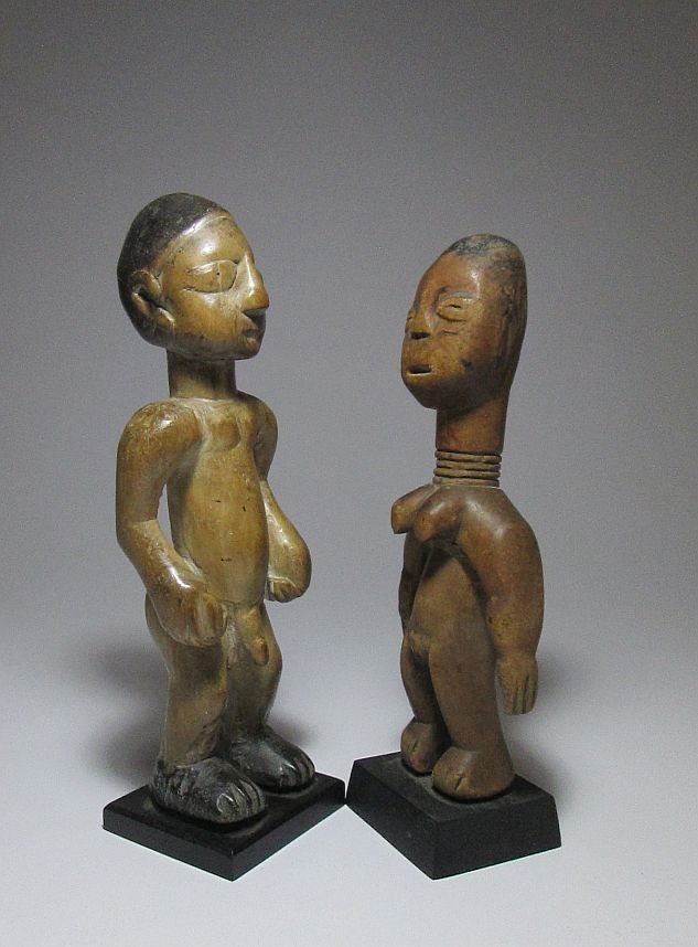 Old EWE Idols magic fetish dolls, African Art (1 of 3)