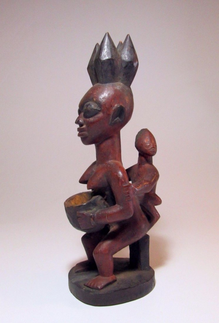 Vintage Yoruba maternity sculpture, African Tribal Atrt (1 of 4)
