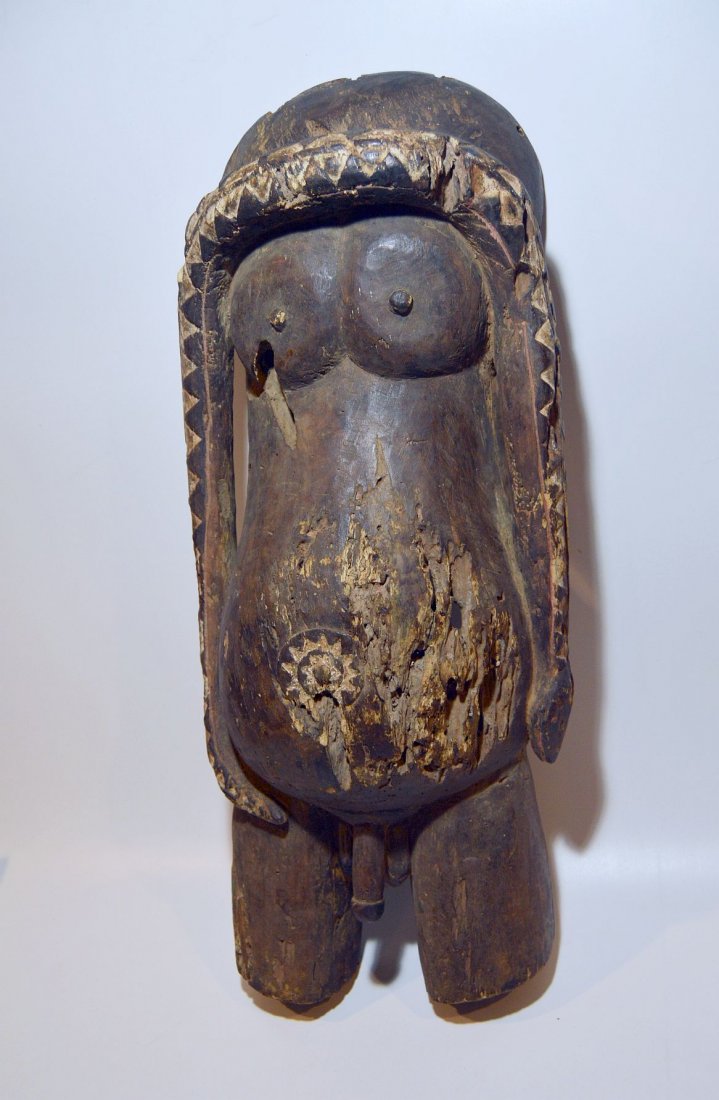Rare Old Bwa Male Body mask with Serpent, African Art (1 of 7)