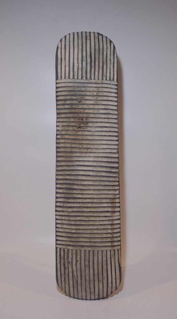 Cameroon Dance Shield with linear designs, African Art (1 of 3)