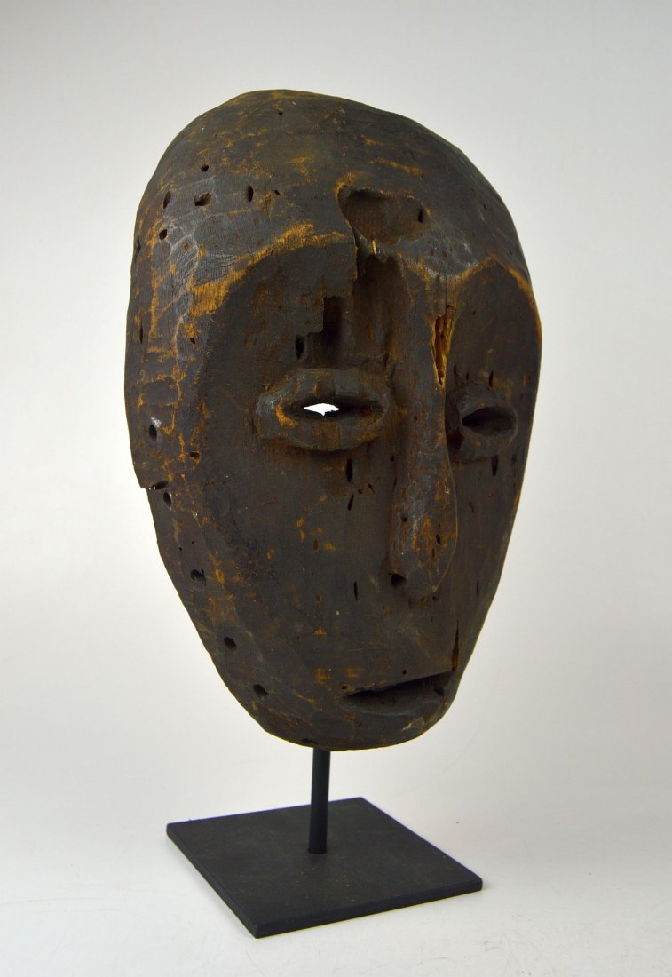 Eroded Old Lega Bwami Society African mask (1 of 6)