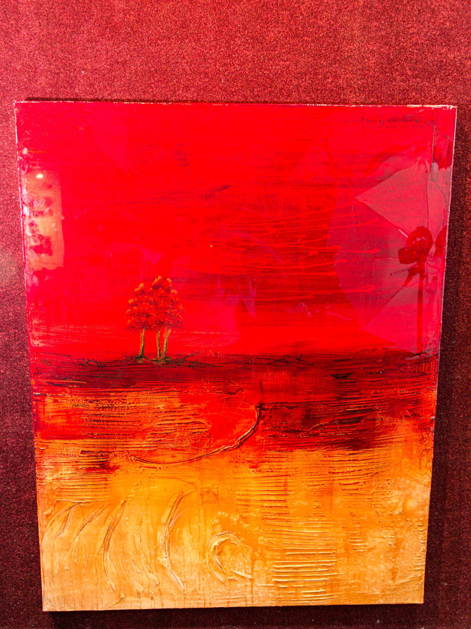 Mixed media on canvas signed Frank Milo (1 of 3)