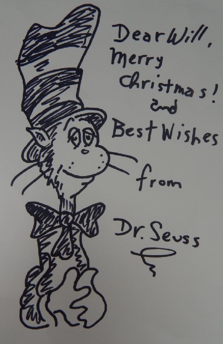 DR.SUESS AUTOGRAPH DRAWING ON PAPER (1 of 3)