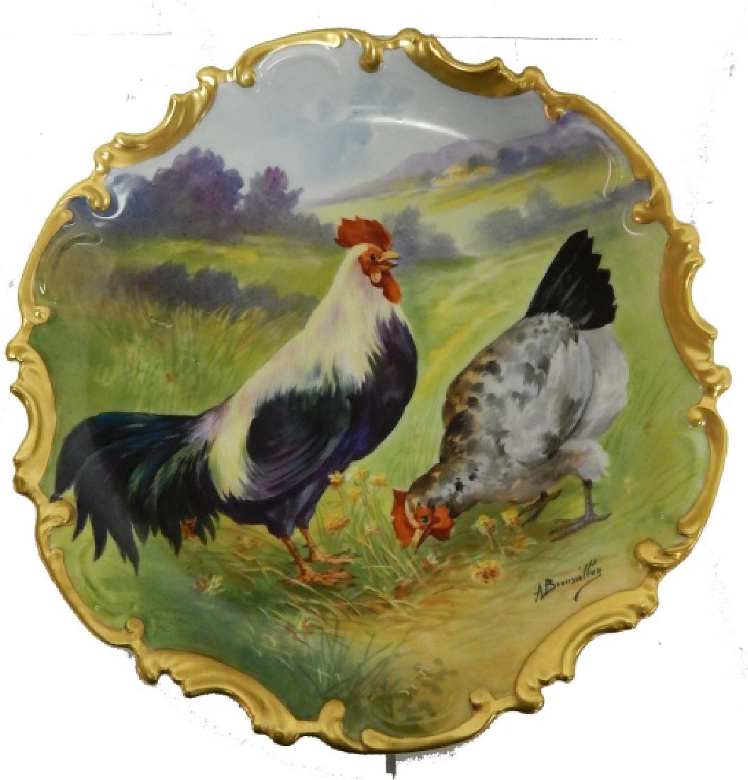 LIMOGES FRANCE PORCELAIN HAND PAINTED CHARGER (1 of 4)