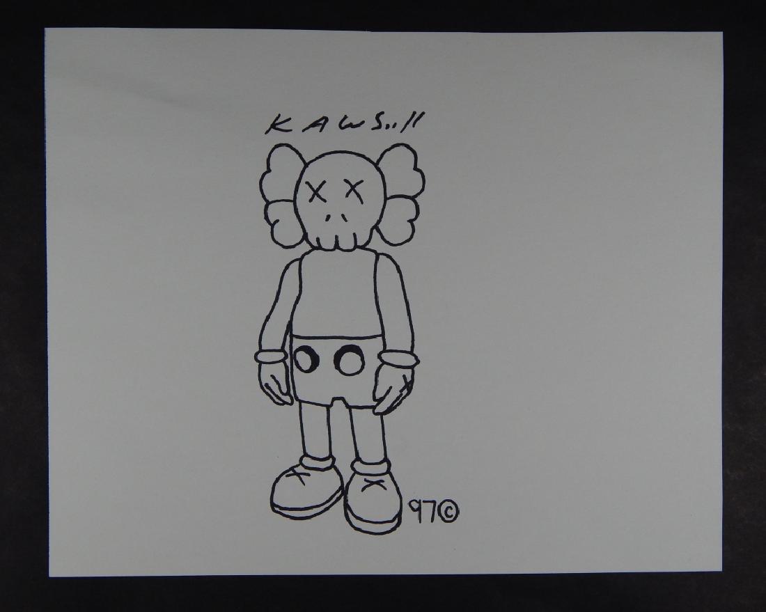 KAWS (AMERICAN,B.1974) SKETCH BOOK DRAWING (1 of 3)