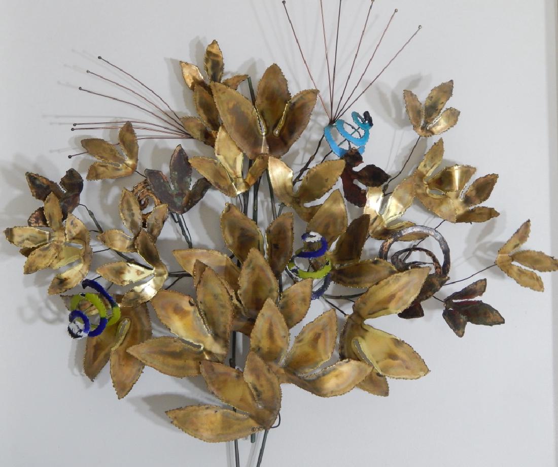 CURTIS JERE 1970 BRASS WALL MOUNTED SCULPTURE (1 of 4)