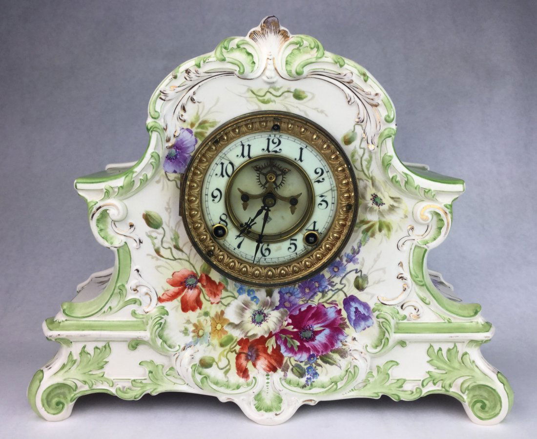 Ansonia Royal Bonn La Nord Porcelain Clock (1 of 5)