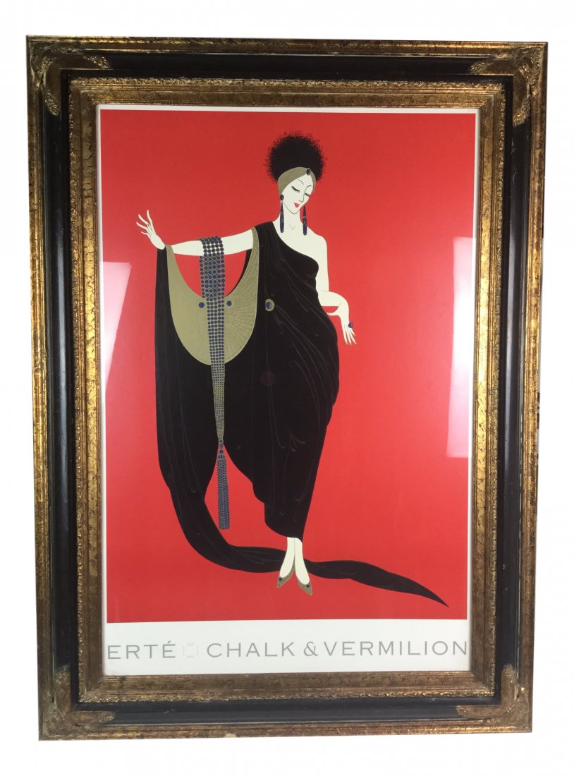 Large Erte Poster with Ornate Frame (1 of 3)