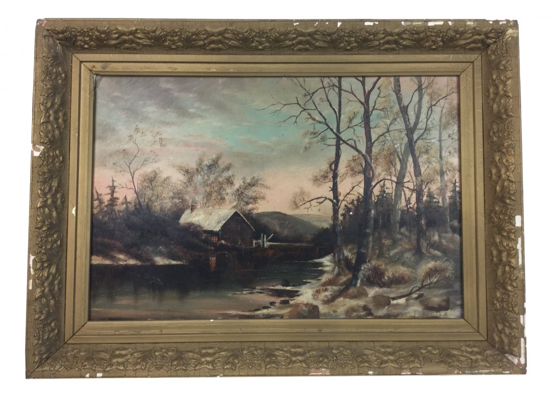 Signed  Oil Painting On Board (1 of 2)