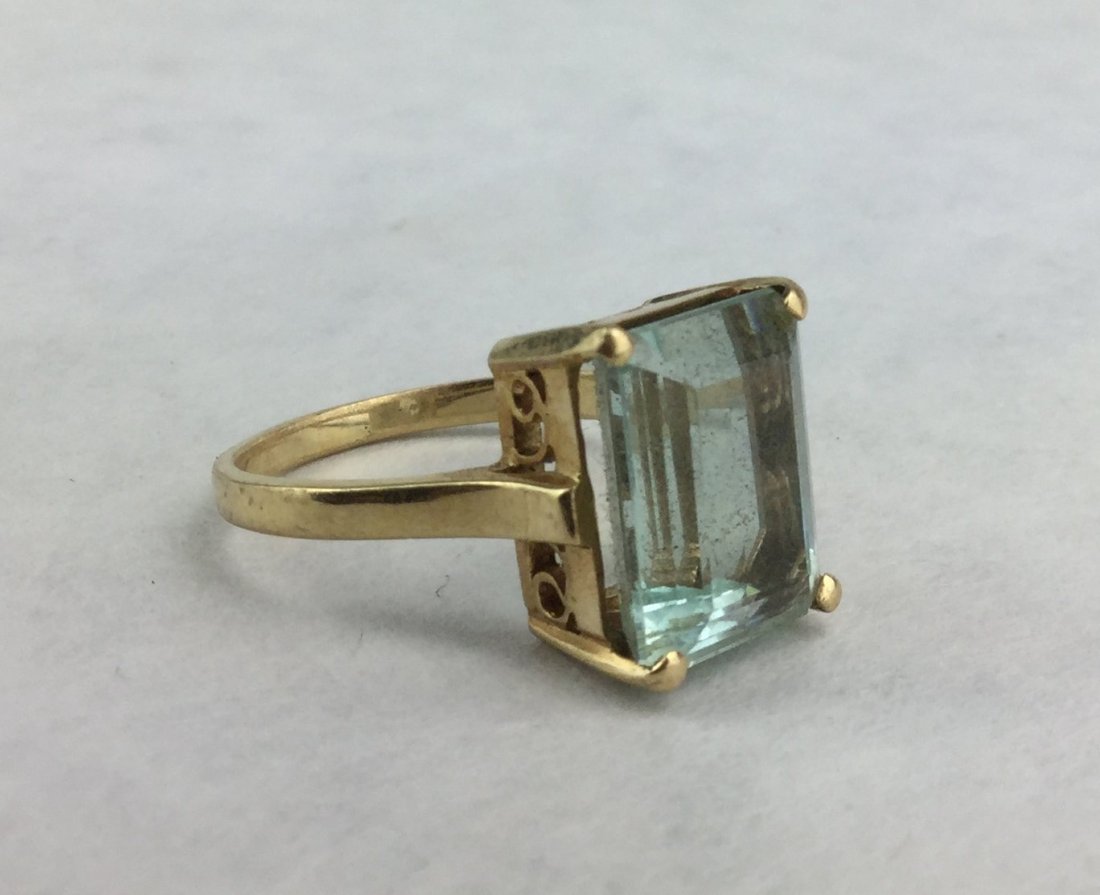 14KT Ornate Gold Ring With Topaz (1 of 1)
