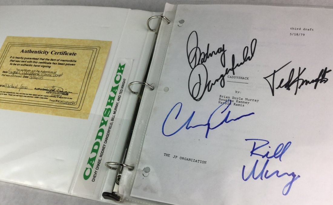 CADDYSHACK Signed Movie Script with COA (1 of 2)