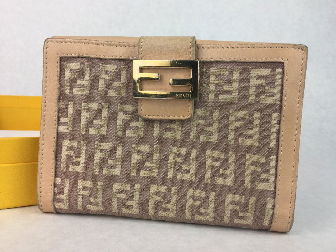 FENDI Zucca Canvas Leather Bifold Wallet ITALY (1 of 2)