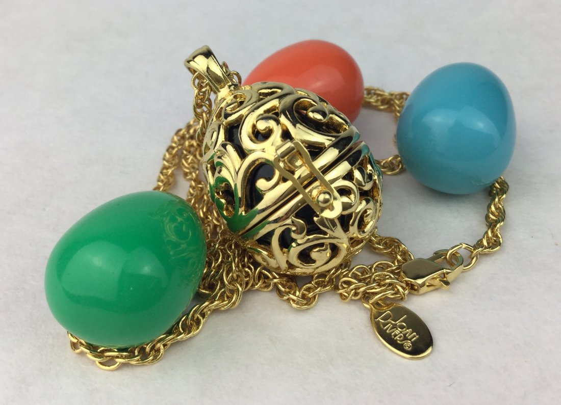 JOANN RIVERS Multi Color Egg Pendant Necklace (1 of 2)