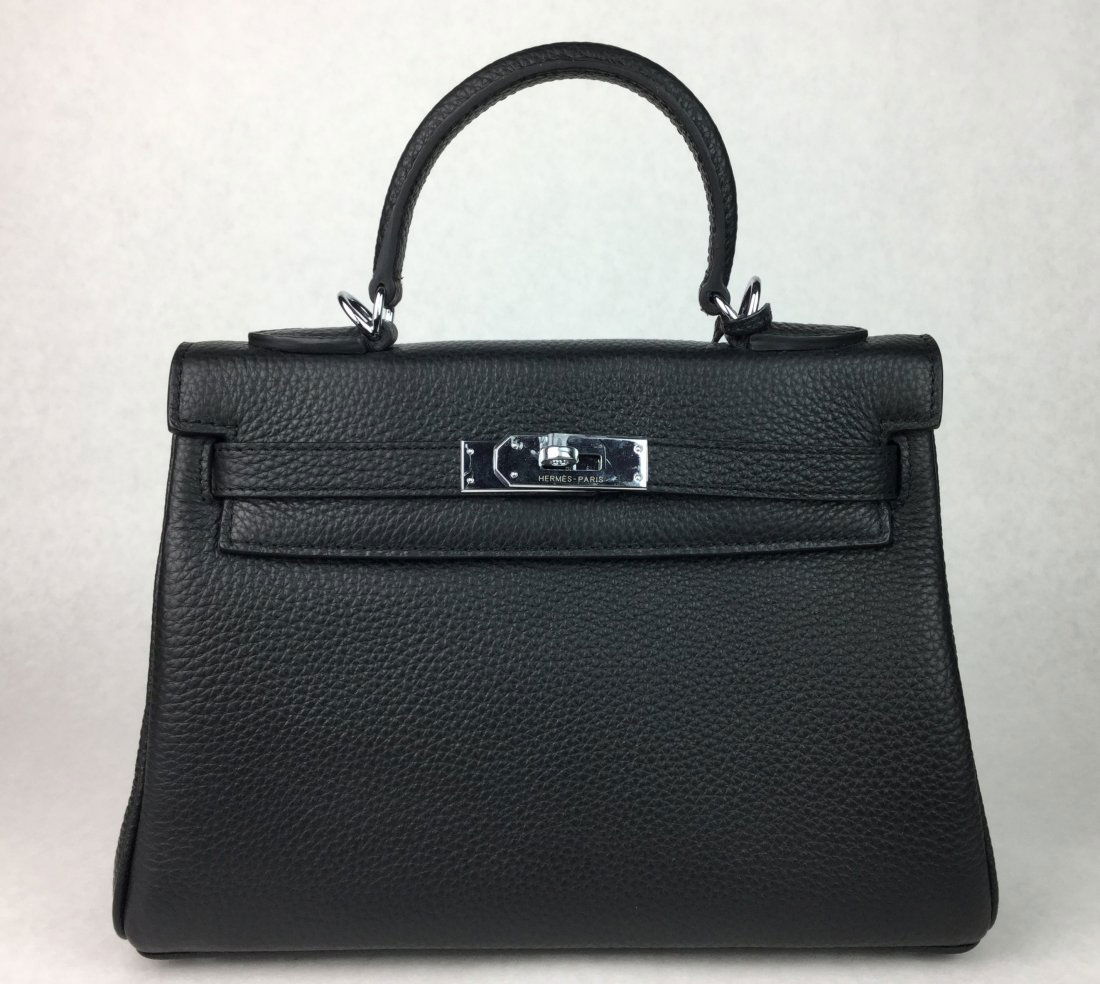 Hermes Black Leather Kelly Bag 32cm (1 of 4)