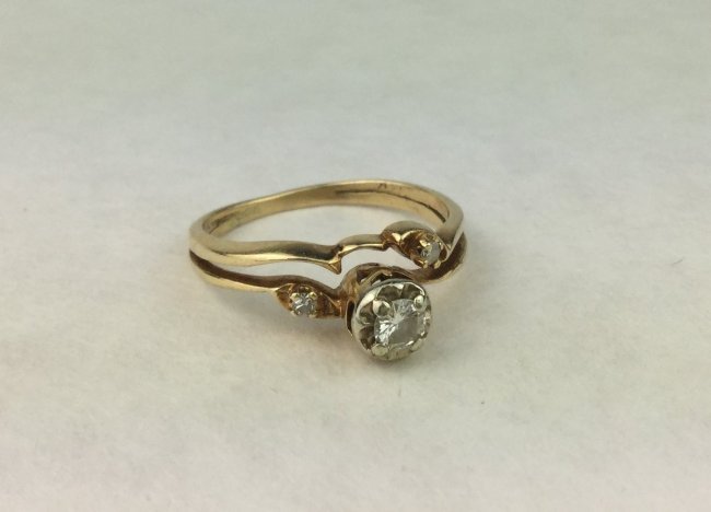 14kt Gold & Diamond Wedding Ring (1 of 2)