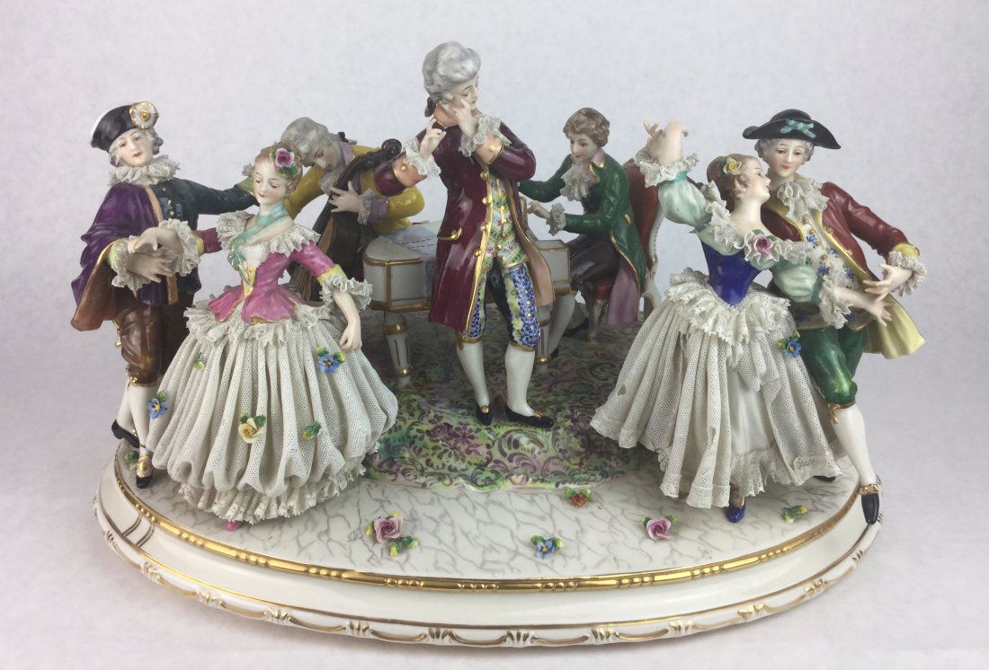 DRESDEN Porcelain Figure of Musicians (1 of 4)