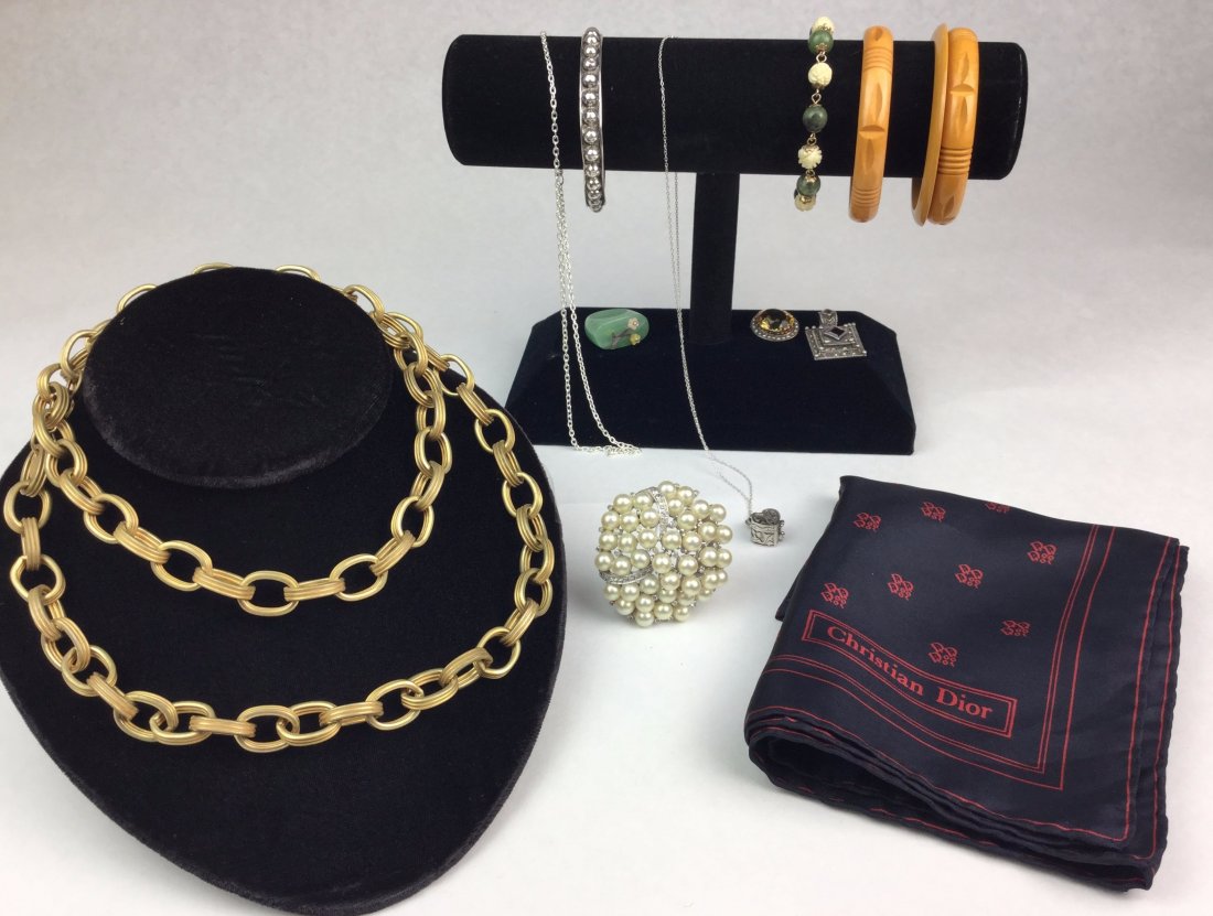 Vintage Estate Jewelry with Jade & Sterling (1 of 2)