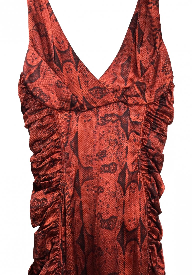 ROBERTO CAVALLI Silk Snake Skin Print Dress size 44 (1 of 4)